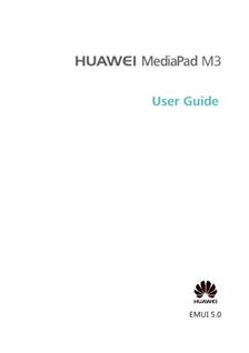 Huawei Mediapad M3 manual. Camera Instructions.